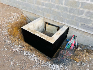 Photo de galerie - Après : Construction d’une cour anglaise pour un vide sanitaire