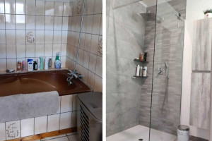 Photo de galerie - Remplacement baignoire par douche à l'italienne 