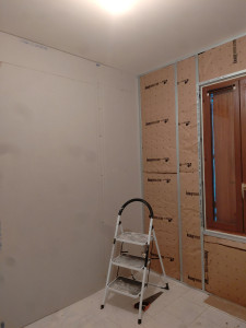 Photo de galerie - Posé de placo avec rail et isolation 