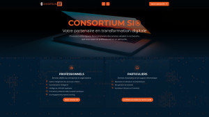Photo de galerie - Réalisation du site web du Consortium SI, VSCode, Filezilla... Design, Architecture, Déploiement, gestion Administration & Hébergement...