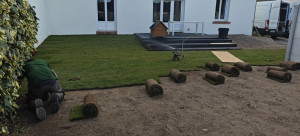 Photo de galerie - Mise en place de rouleau de gazon pour un rendu immédiat