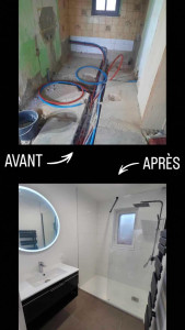 Photo de galerie - Rénovation intégrale salle de bain
