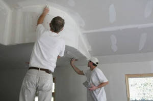 Photo de galerie - Pose placo, isolation, bande, faux plafond, cloison, peinture, toile de verre, salle de bain, cuisine, raillage, placo collé, 