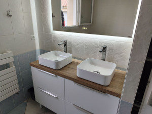 Photo de galerie - Remplacement meuble vasque 