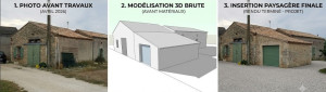 Photo de galerie - Déclaration Préalable - Extension Garage -  3 Phases du projet