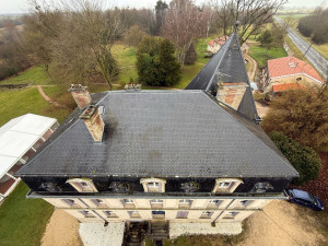 Photo de galerie - Parcours de Toiture sur Château en ardoise
