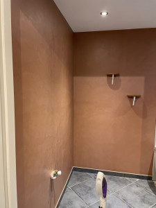 Photo de galerie - Finition mur effet beton ( terra cotta)