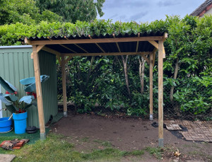 Photo de galerie - Fabrication d’un abri de jardin 