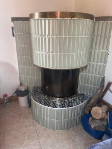 Photo de galerie - Réalisation d’une cheminée en mosaïque et 6x15