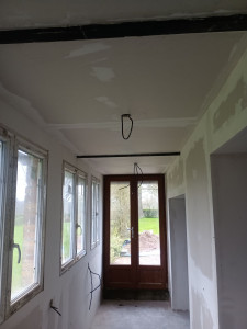 Photo de galerie - Chantier de placo sur la région de Vire.







