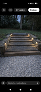 Photo de galerie - Création escalier extérieur jardin 