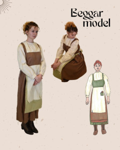 Photo de galerie - Costume à transformation rapide à vue avant transformation 
Partie 1 

Costume d'inspiration populaire du début du XX ème siècle pour la pièce 