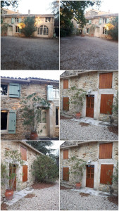 Photo de galerie - Ponçage et peinture de volets en bois 