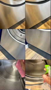 Photo de galerie - Désaffectation  	•	Nettoyage intérieur des tambours    Nettoyage.  des surfaces inox 	•	machine à laver, laver  	•	Produits adaptés pour l’inox pour éviter traces et corrosion 	•	Polissage final pour un rendu brillant 