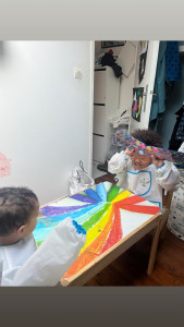 Photo de galerie - Activité peinture avec enfants de 2 et 3 ans☺️