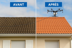 Photo de galerie - Nettoyage toiture 