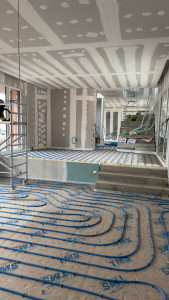 Photo de galerie - Installation d’un plancher chauffant 