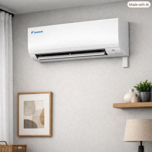 Photo de galerie - Le split intérieur diffuse l’air chaud ou froid dans la pièce. Silencieux et design, il assure un confort optimal tout en consommant peu d’énergie.
