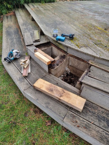 Photo de galerie - Réfection ponctuel d'une terrasse bois 