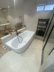 Photo de galerie - Pose baignoire avec corps  encastré 