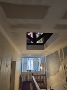 Photo de galerie - Realisation plafond avec réservation pour verrière 