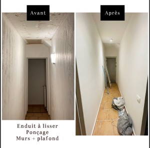 Photo de galerie - Enduit à lisser | ponçage | murs | plafond