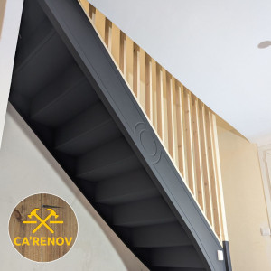 Photo de galerie - Réalisation d'un claustra et rénovation d'un escalier