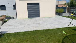 Photo de galerie - Dalle et carrelage poser par mes soins 