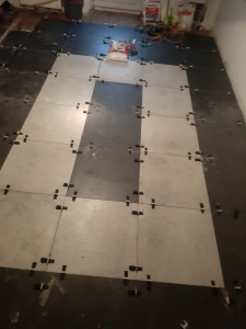 Photo de galerie - Pose de carrelages dans une salle à manger 