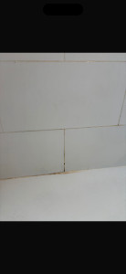 Photo de galerie - Avant nettoyage/ joint jaunis 