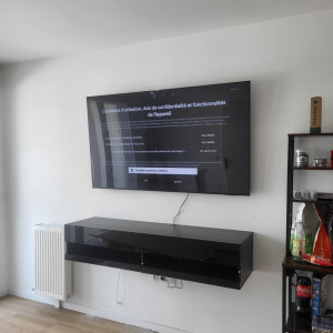 Photo de galerie - Pose support tv avec meuble. 