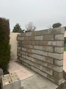 Photo de galerie - Mur d’aglo pour abris terrasse 