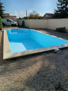 Photo de galerie - Rénovation piscine mosaïque par un revêtement Polyester 