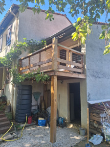 Photo de galerie - Réalisation d'un balcon bois