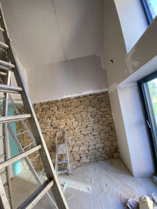 Photo de galerie - Pose de plaques de plâtre 