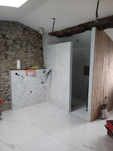 Photo de galerie - Pose carrelage et mosaïque wc et salle de bain 