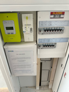 Photo de galerie - Bac encastrée, courant fort et courant faible dti + platine disjoncteur linky