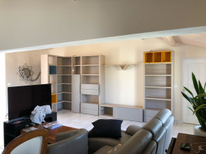 Photo de galerie - Compo bibliothèque +tv