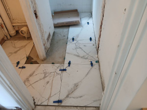 Photo de galerie - Pose carrelage et faïence. 