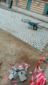 Photo de galerie - Pose pavage gré dinde 