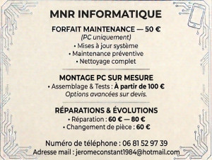 Photo de galerie - Tarifs