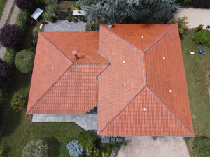 Photo de galerie - Toiture traitement hydrofuge incolore 