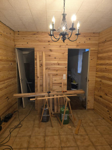 Photo de galerie - Pose de lambris et rénovation electrique