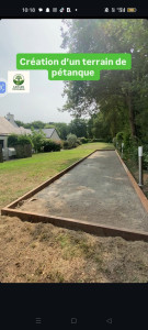Photo de galerie - Création d'un terrain de pétanque en azobé ?