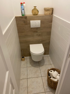 Photo de galerie - Installation WC suspendu 