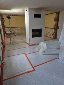 Photo de galerie - Début de chantier placo 
