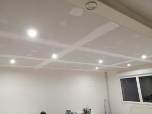 Photo de galerie - Plafond suspendu avec installation de spot led 