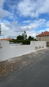 Photo de galerie - Réalisation d’un mur de clôture + enduit