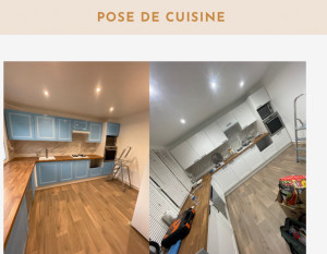 Photo de galerie - Pose d’une cuisine 