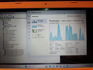 Photo de galerie - Voici une amélioration d ordinateur. 
nettoyage, remplacement du disque dur,batterie,installation de Windows 11
